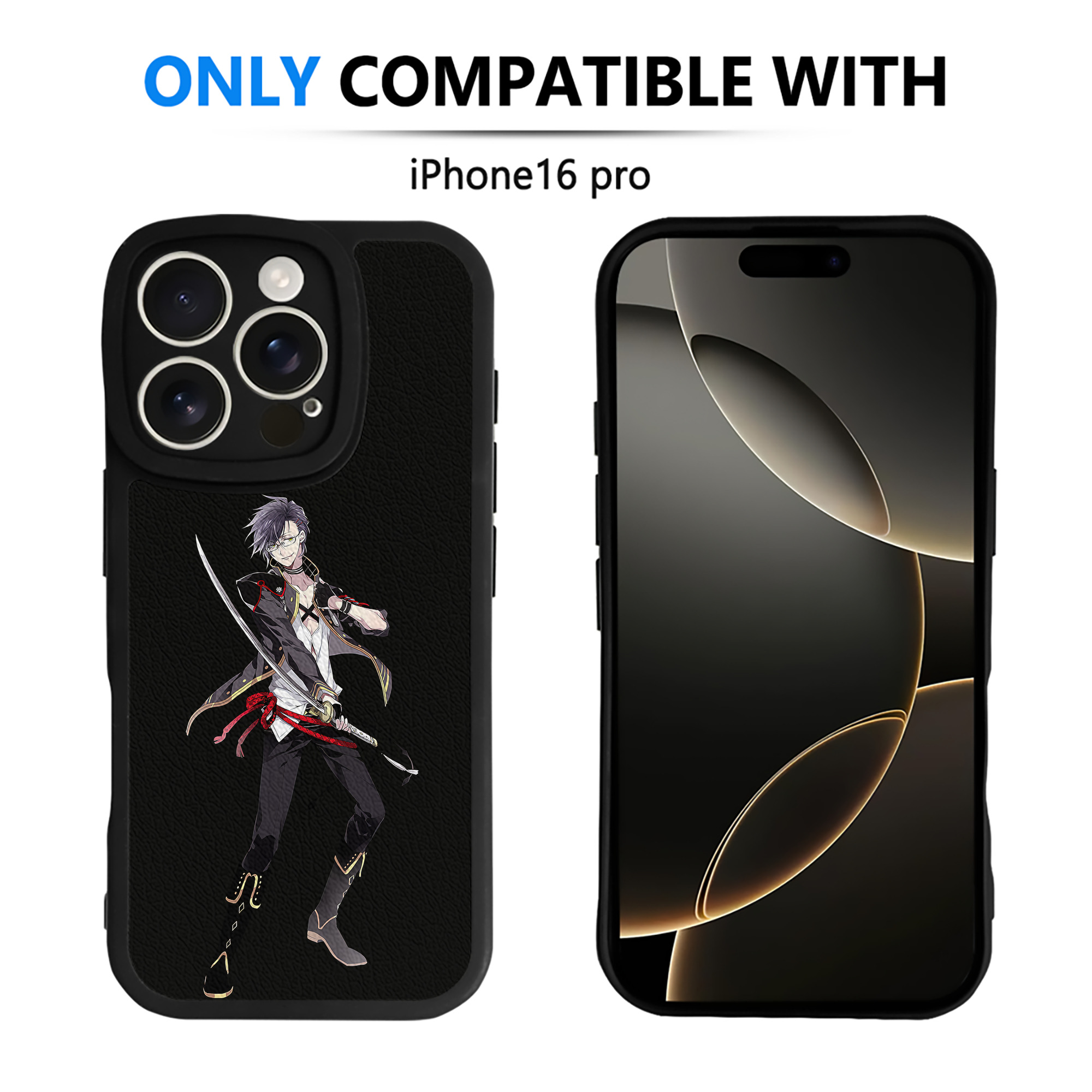 （画像用） 刀剣乱舞 Touken Ranbu 【iPhone 16シリーズ対応】シリコンスマホケース（レザー調） 材質：シリコン